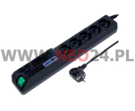 HSK DATA Listwa zasilająca ACAR 504WF Czarna (ALP-ACAR504WF---0N) - 1414884 - zdjęcie 1